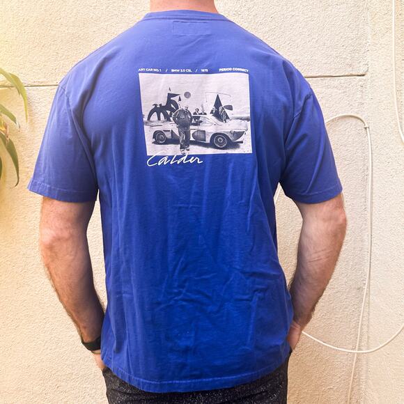 3 FOR $50! 🎁 PERIOD CORRECT Motorsport Calder Blue Crew T-Shirt Sz. XL - Picture 2 of 6